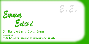 emma edvi business card